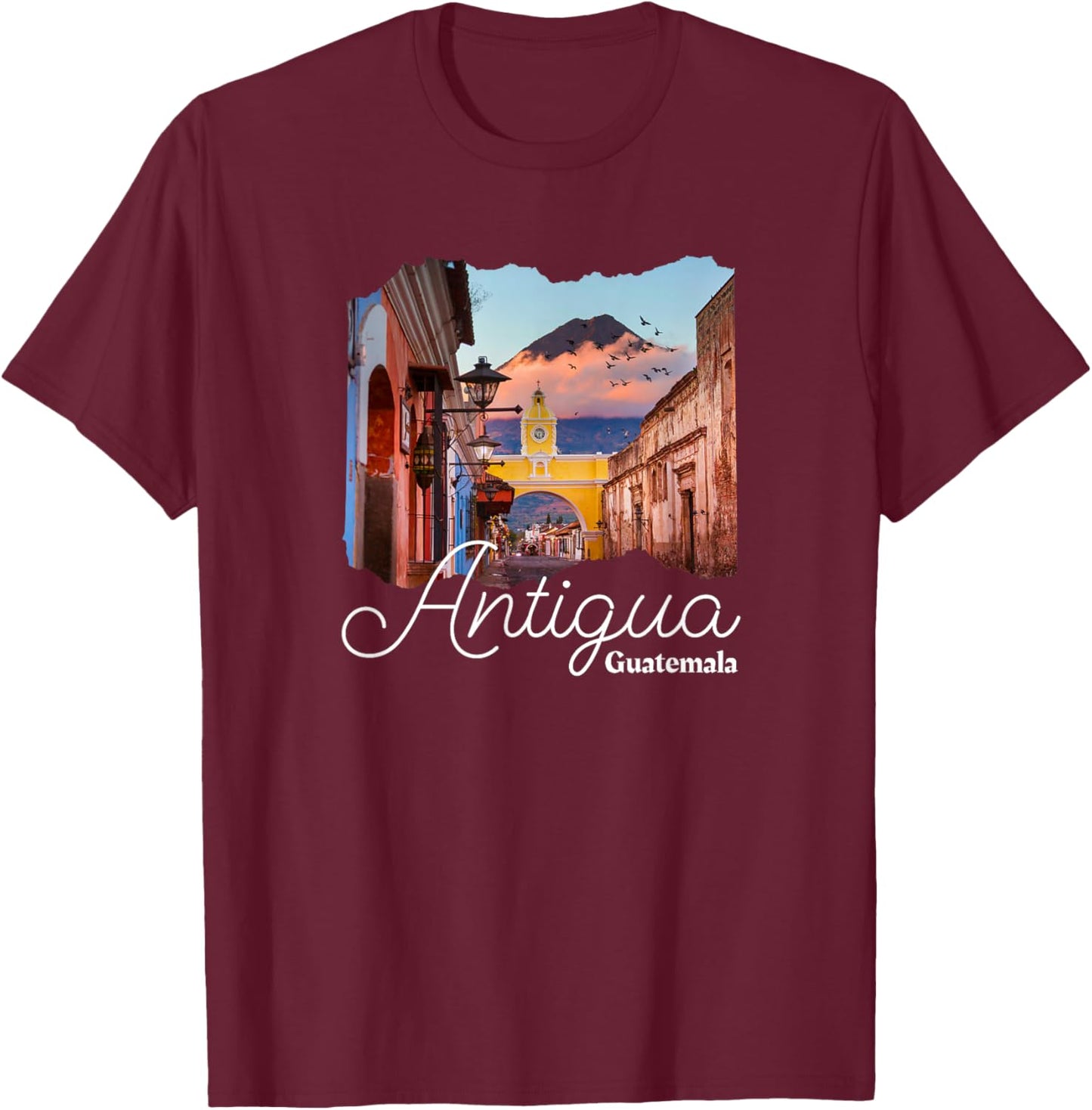 Guatemala Antigua T-Shirt - T-Shirt | Maroon