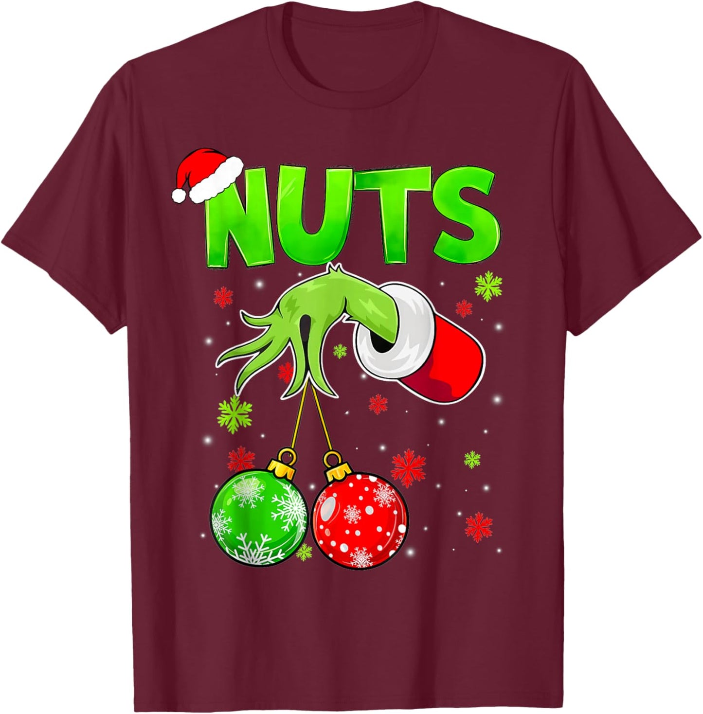 Chest Nuts Matching Chestnuts Xmas Christmas Couples Men T-Shirt - T-Shirt | Maroon