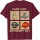 Same Shit Different Hat Retro Vintage Funny Women T-Shirt - T-Shirt | Maroon