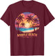Cute Myrtle Beach Vacation Surfer Trip Family All Girls Team T-Shirt - T-Shirt | Maroon