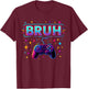 Gamer Bruh Video Game Funny Birthday Gaming Teen Boys Kids T-Shirt - T-Shirt | Maroon