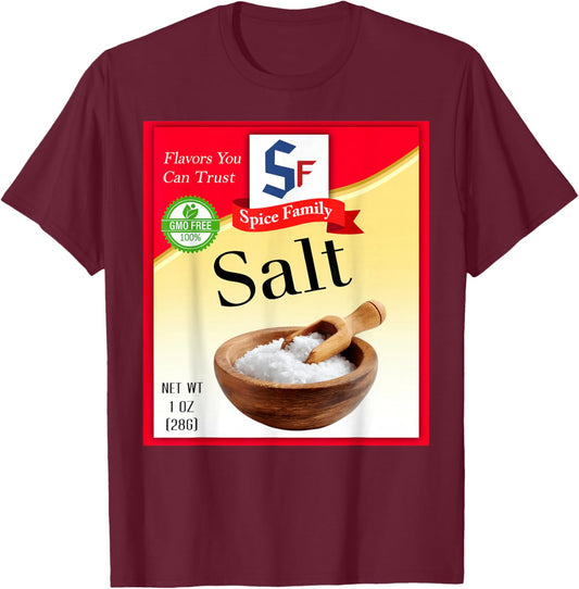 Salt Spice Group Costume Family Matching Outfit T-Shirt - T-Shirt | Maroon