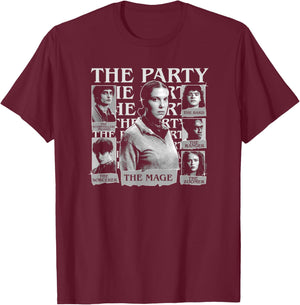 Stranger Things The Party Officially Licensed T-Shirt - T-Shirt | Maroon