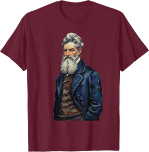 John Brown Abolitionist Vintage Historical Portrait Art T-Shirt - T-Shirt | Maroon