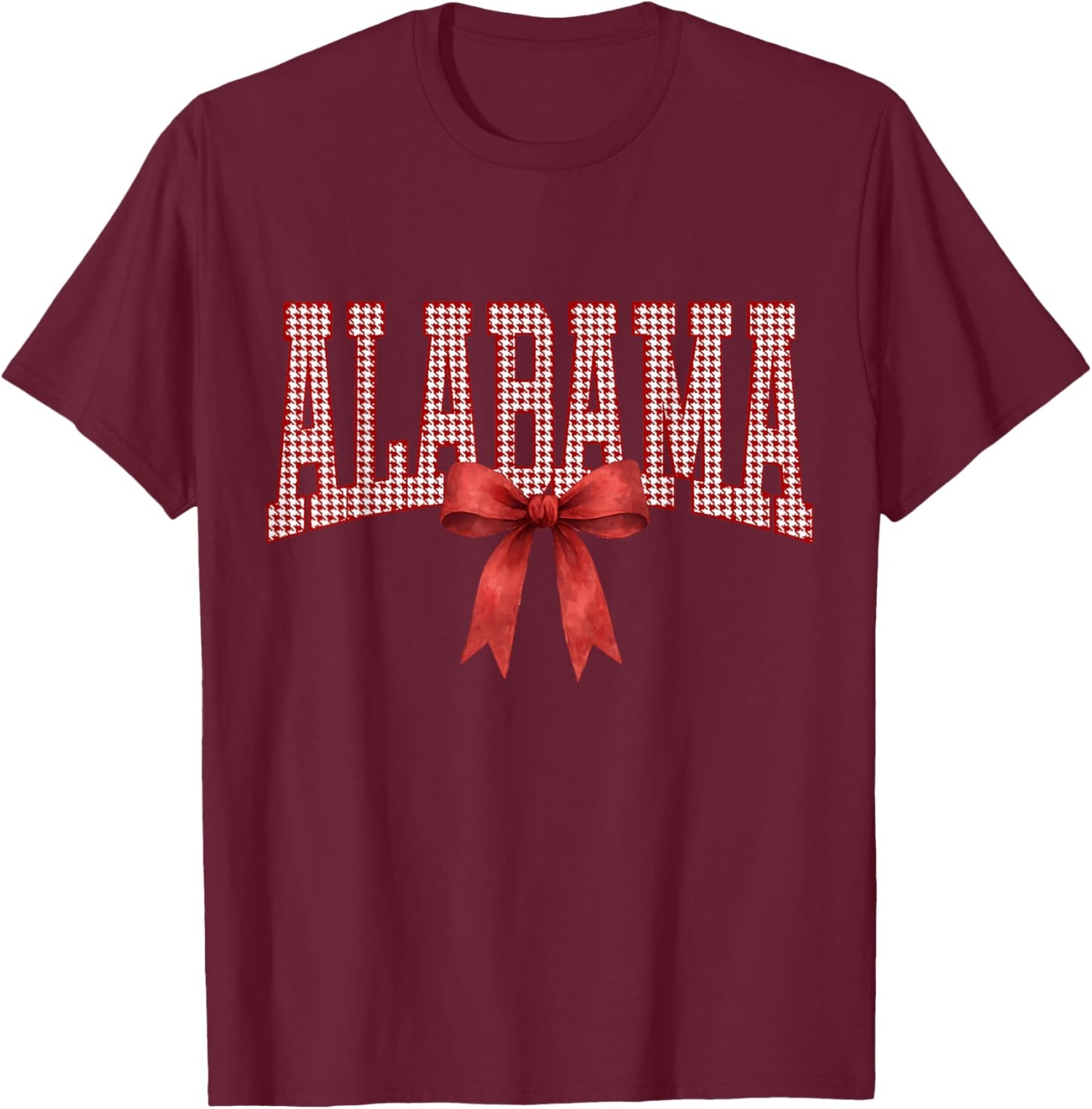 Alabama Houndstooth T-Shirt - T-Shirt | Maroon