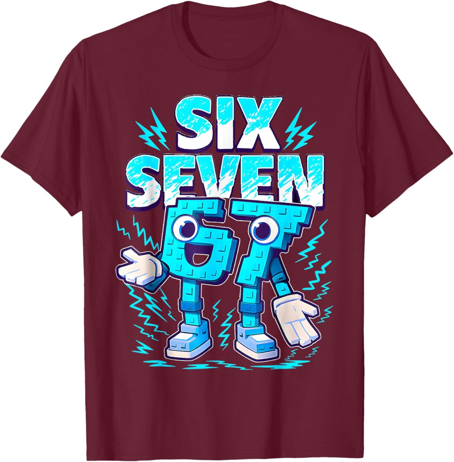 Meme 67 Six Seven 6 7 Italian Brainrot Women Kids T-Shirt - T-Shirt | Maroon
