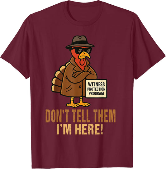 Funny Thanksgiving Turkey Humor Holiday Dinner Family Fall T-Shirt - T-Shirt | Maroon