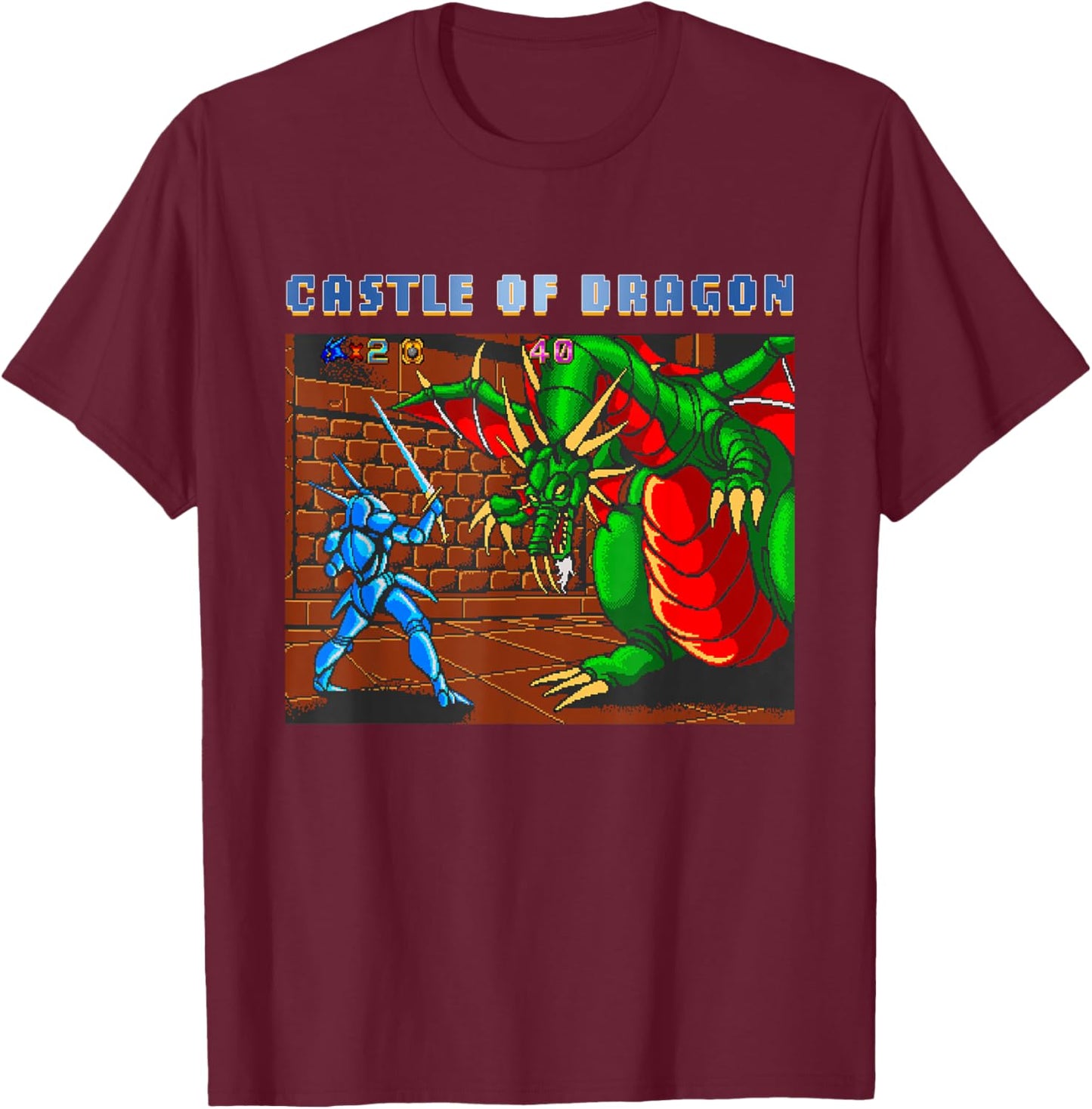 Castle of Dragon 03 T-Shirt - T-Shirt | Maroon