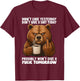 Bear Didn't Care Yesterday Don't Give A Shit Today Probably T-Shirt - T-Shirt | Maroon
