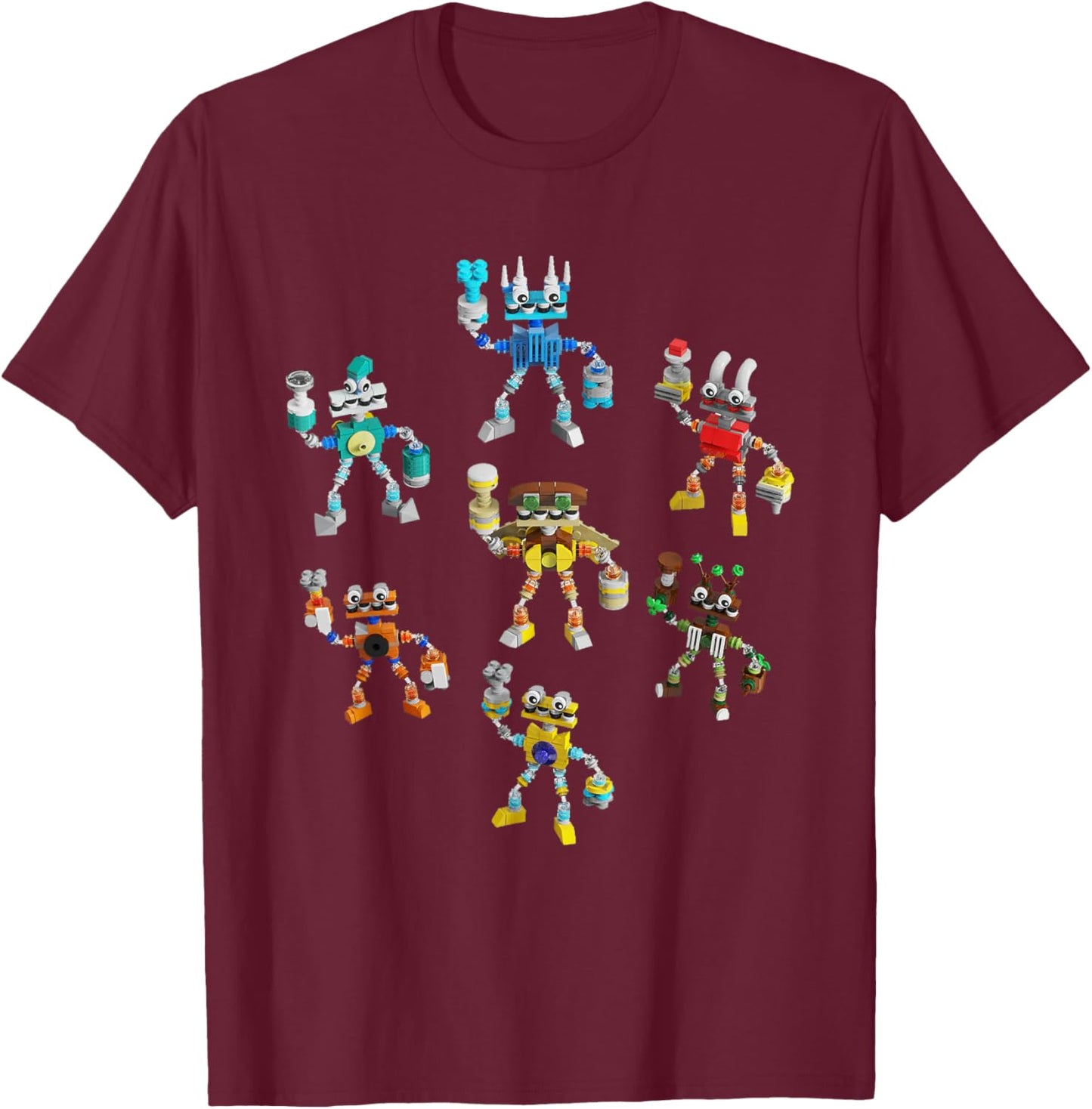 Cute Singing Monsters Plush Robots Costume for Kids T-Shirt - T-Shirt | Maroon
