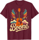 Boone Guitar Enthusiast Vibes Summer Music Festival Mood T-Shirt - T-Shirt | Maroon