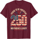 250 Years of Freedom | American 1776–2026 Patriotic T-Shirt - T-Shirt | Maroon