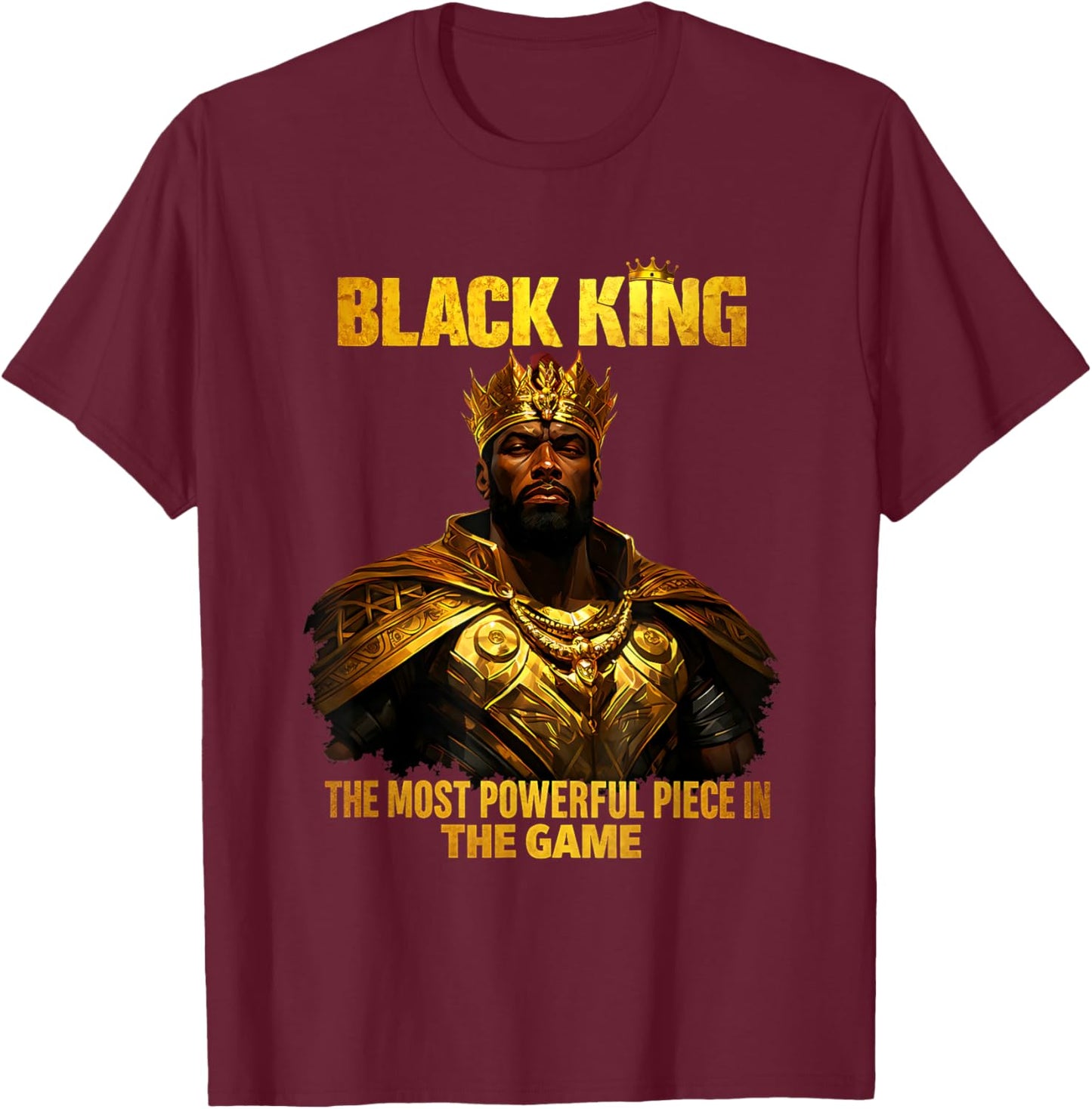 Black Man King African American History Strong T-Shirt - T-Shirt | Maroon