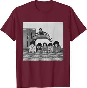 Randy Jackson Jumps Over The Jackson 5 T-Shirt - T-Shirt | Maroon