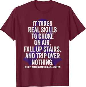 Chiari Malformation Awareness Funny Chiari Warrior T-Shirt - T-Shirt | Maroon