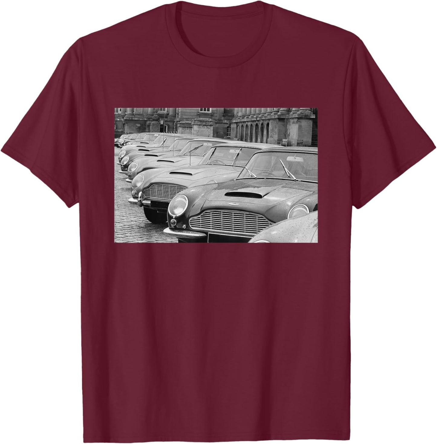 Aston Martin Cars On Display Bond 1967 T-Shirt - T-Shirt | Maroon