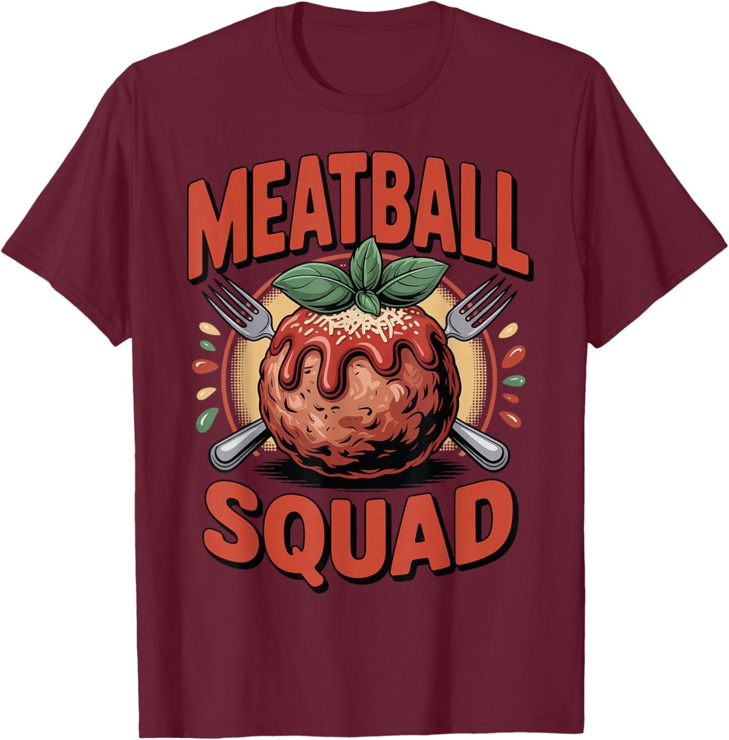 Meatball Squad T-Shirt - T-Shirt | Maroon