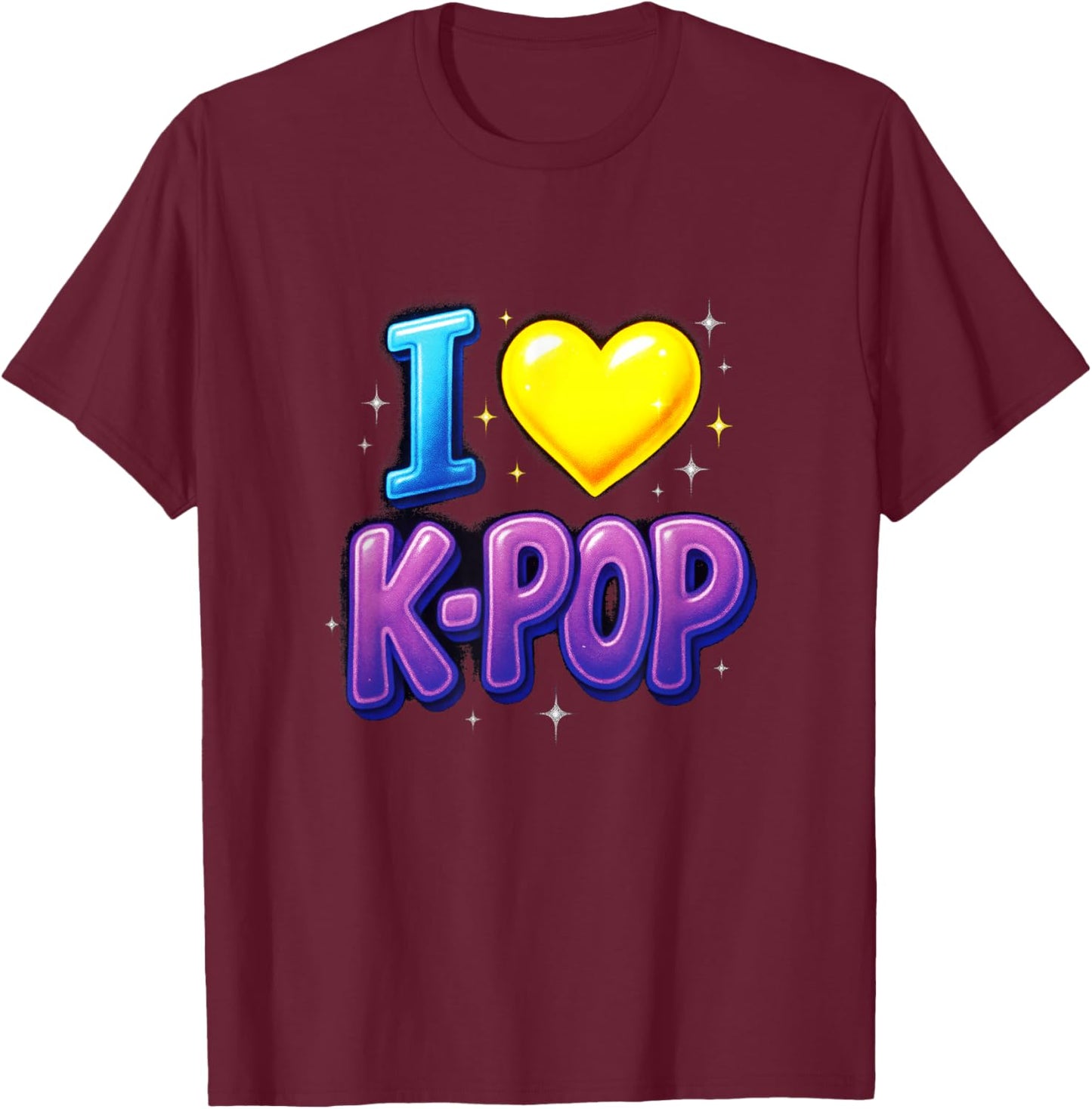 I Love K-Pop - Korean Culture Music Fans T-Shirt - T-Shirt | Maroon