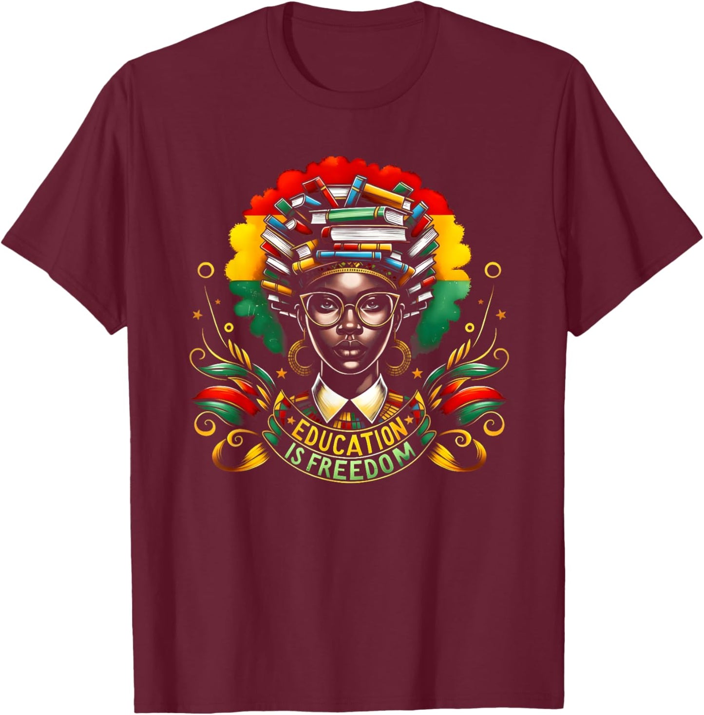 Black History Month Black Leaders African American Pride T-Shirt - T-Shirt | Maroon