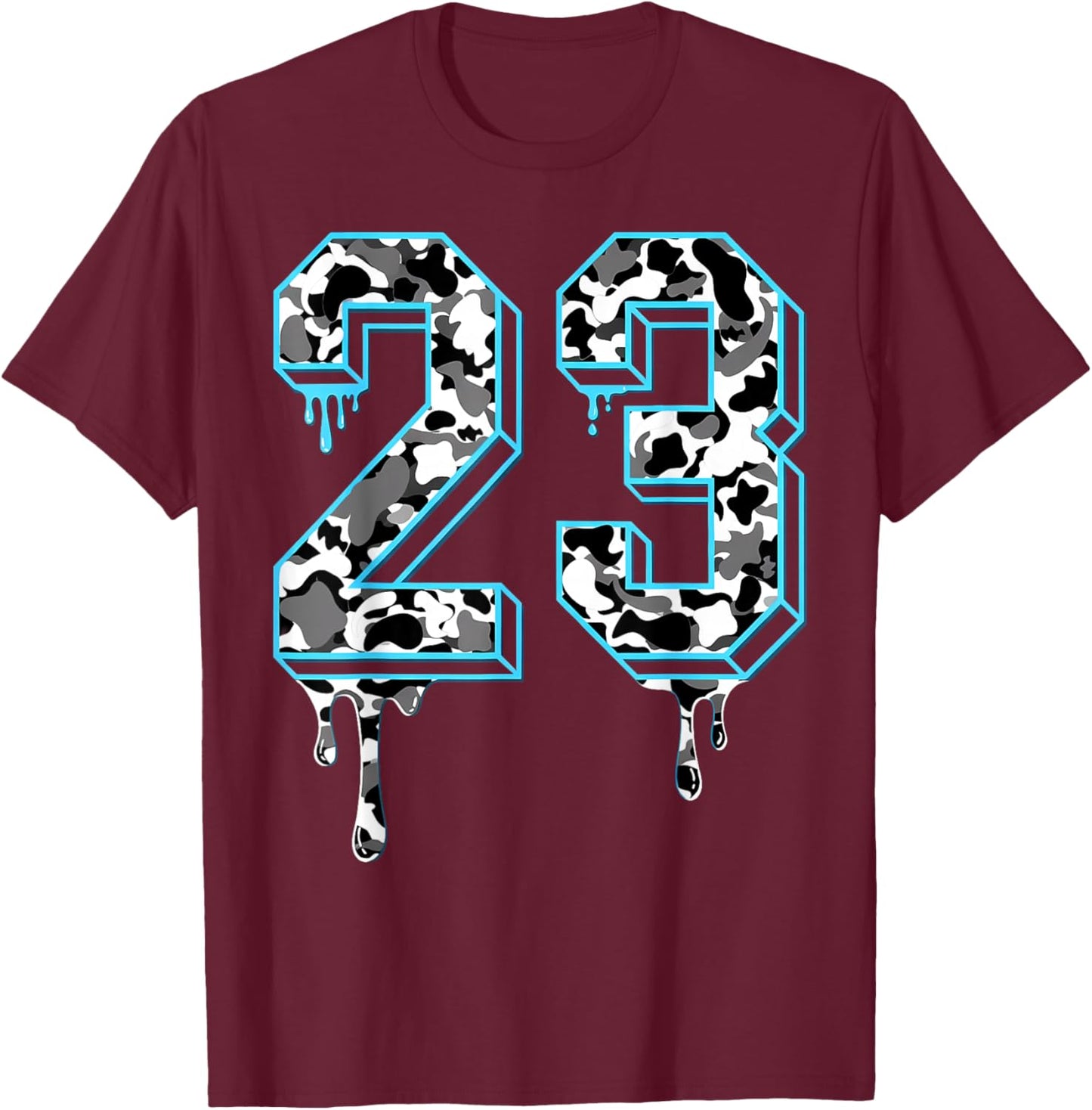 23 Basketball Camo Drip Gamma Outfits Matching T-Shirt - T-Shirt | Maroon