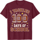 I Tackled 100 Days of School Football 100th Day Kids Boys T-Shirt - T-Shirt | Maroon