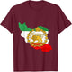 Persian Lion, Iran Map, Iranian Flag, Lion & Sun Flag T-Shirt - T-Shirt | Maroon