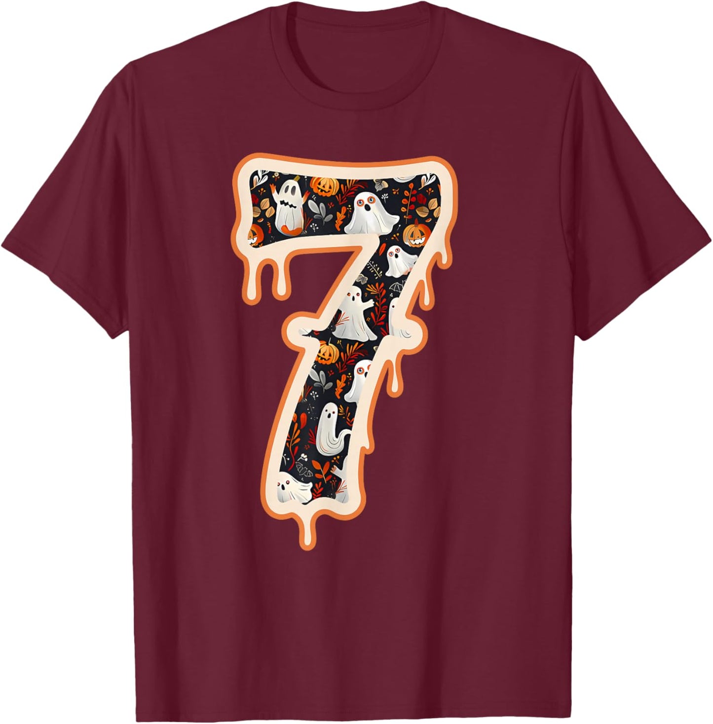 Six Seven Meme 6 7 Halloween Costume Couple Men Women T-Shirt - T-Shirt | Maroon