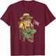 Coqui Frog Puerto Rico Flag Heritage Month Boricua T-Shirt - T-Shirt | Maroon