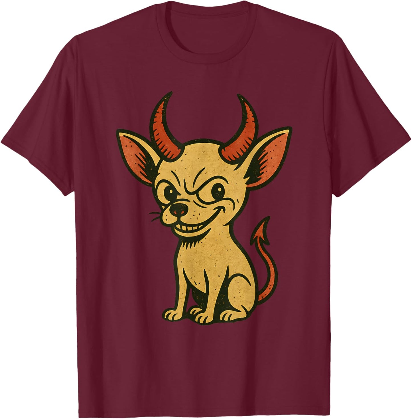 Funny Chihuahua Halloween Dog T-Shirt - T-Shirt | Maroon