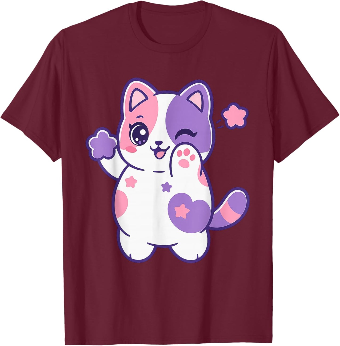 Squishy Meemeow Cats Plush Birthday Decoration Art T-Shirt - T-Shirt | Maroon