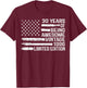 30 Years Old Birthday Vintage American Flag 30th Birthday T-Shirt - T-Shirt | Maroon