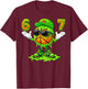 Funny Dripping Drip Basketball Shamrock St Patricks Men Boy T-Shirt - T-Shirt | Maroon