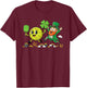 Pickleball Shamrock Clover St Patricks Day Kids T-Shirt - T-Shirt | Maroon