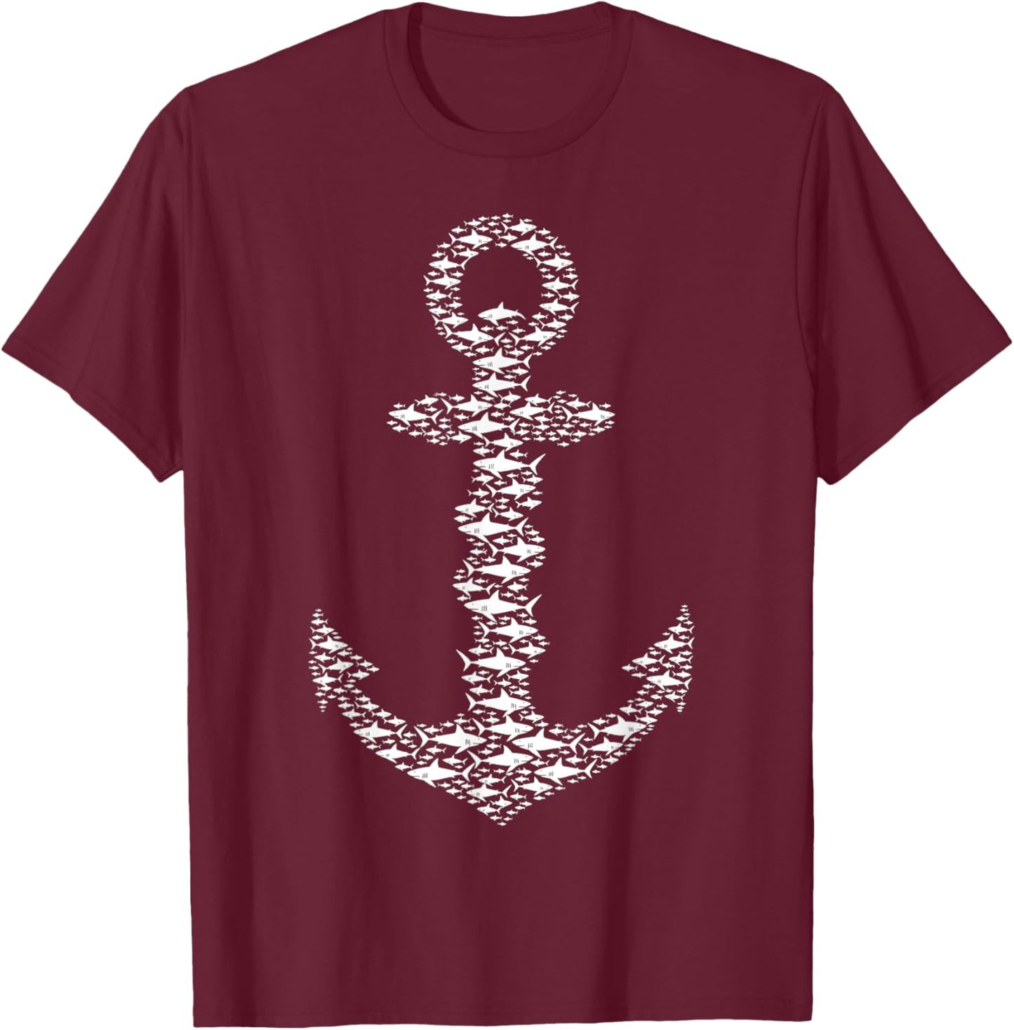 Nautical Anchor Lover Marine Biology Animal Science Sharks T-Shirt - T-Shirt | Maroon