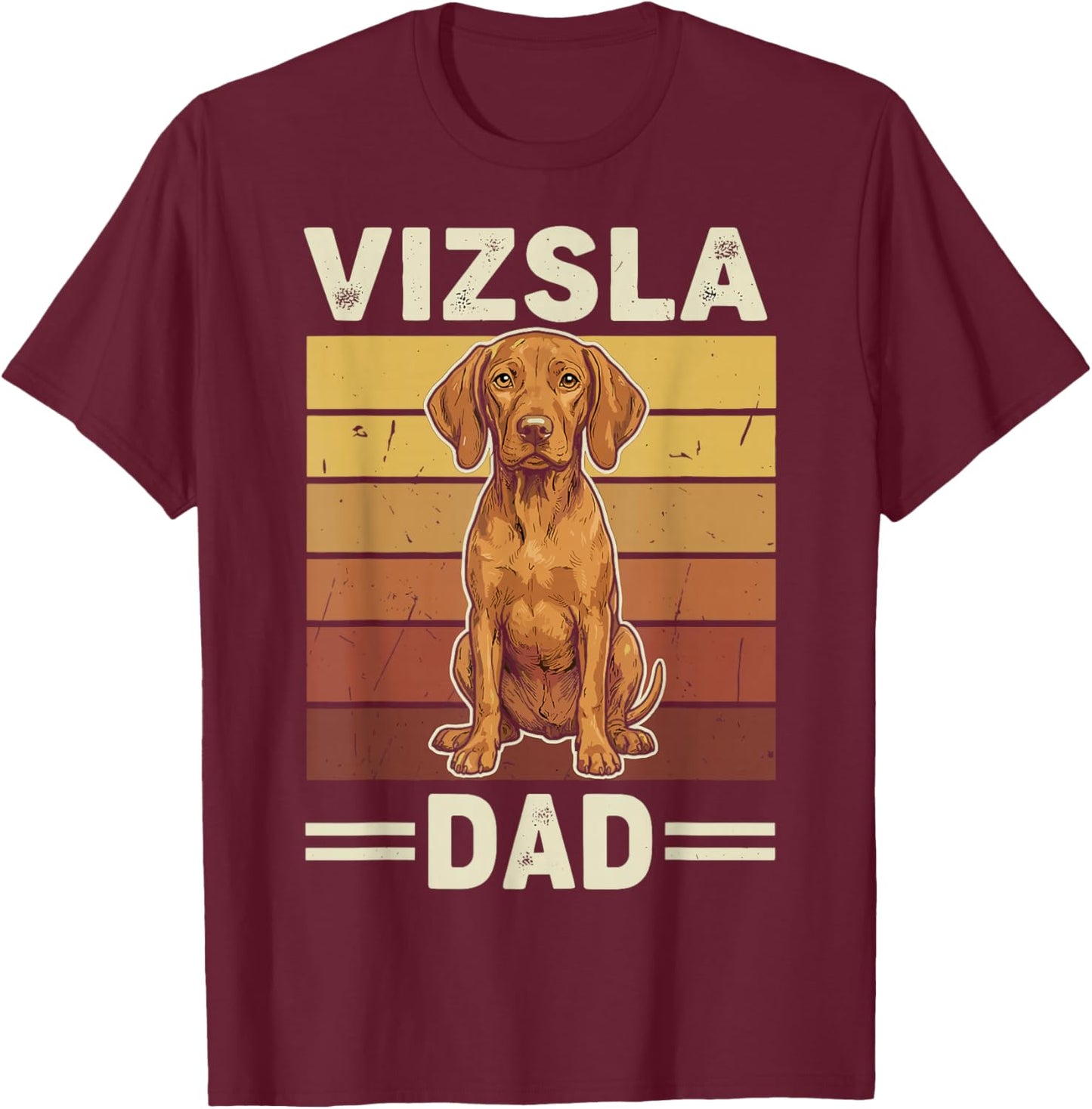 Vizsla Dad T-Shirt - T-Shirt | Maroon