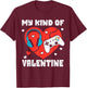Gaming Controller Heart Gamer Boys My Kind of Valentine Day T-Shirt - T-Shirt | Maroon