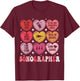 Sonographer Valentine's Day Ultrasound Tech Heart Sonography T-Shirt - T-Shirt | Maroon
