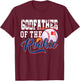 Godfather Rookie of Year 1st Birthday Baseball Theme T-Shirt - T-Shirt | Maroon