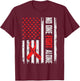 Heart Health USA Flag Heart Disease Awareness CHD Dad T-Shirt - T-Shirt | Maroon