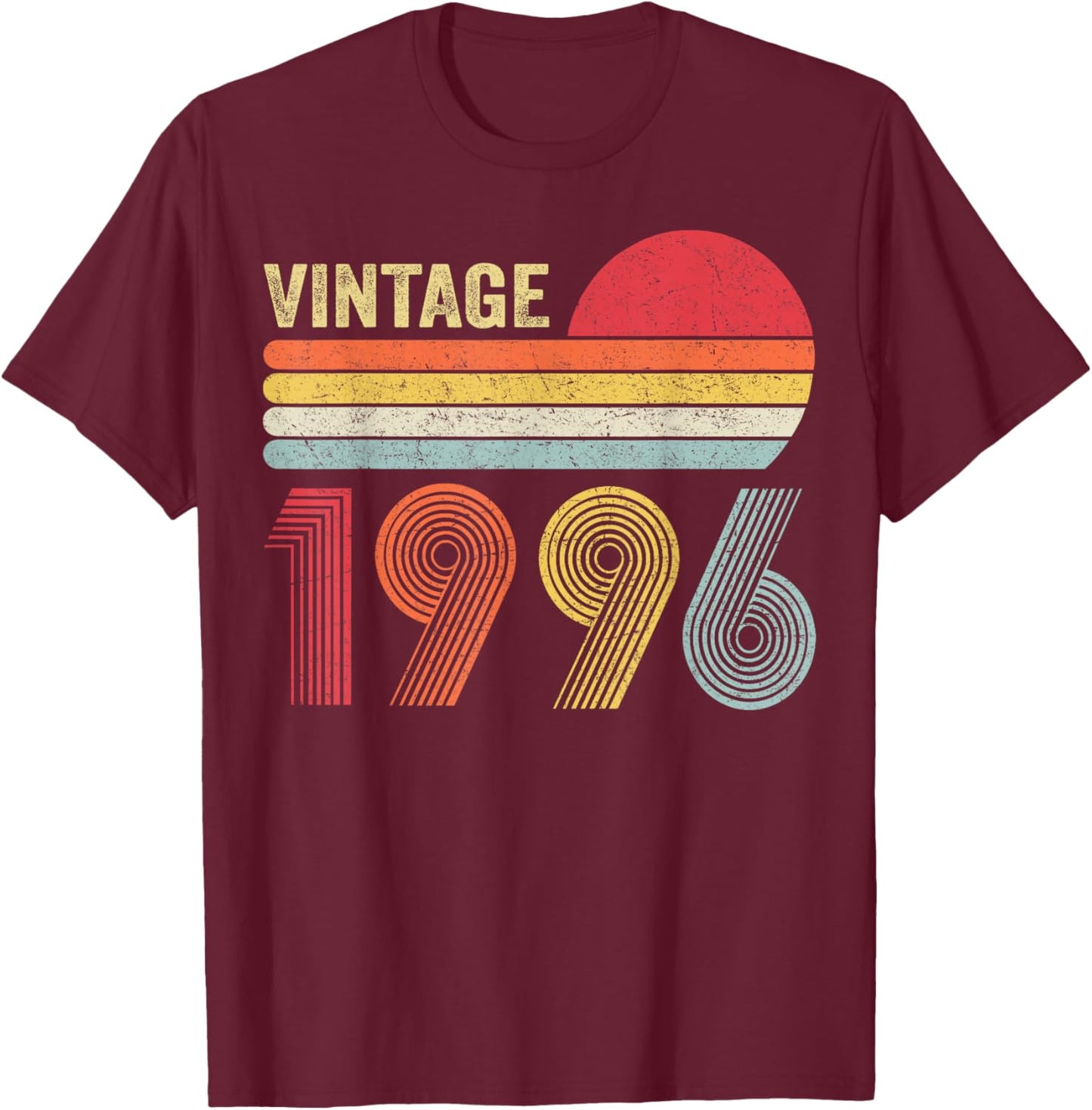 Vintage 1996 30th Birthday Gift Men Women 30 Years Old T-Shirt - T-Shirt | Maroon