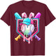 Bunny Baseball Hat with Ice Cream Easter Day Boys Kids Girls T-Shirt - T-Shirt | Maroon