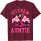 Race Car Birthday Party Racing Family Auntie Pit Crew T-Shirt - T-Shirt | Maroon