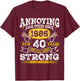 Annoying Each Other Since 1986 Married Couples Husband Wife T-Shirt - T-Shirt | Maroon
