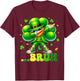 Bruh Dabbing Leprechaun Funny St Patricks Day Boys Kids T-Shirt - T-Shirt | Maroon