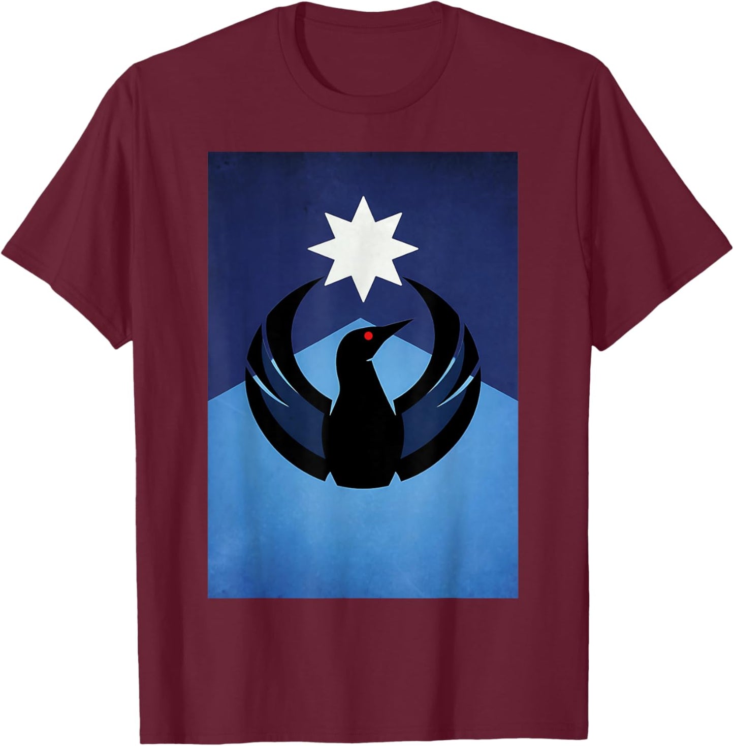 Minnesota Rebel Loon New MN State Flag T-Shirt - T-Shirt | Maroon