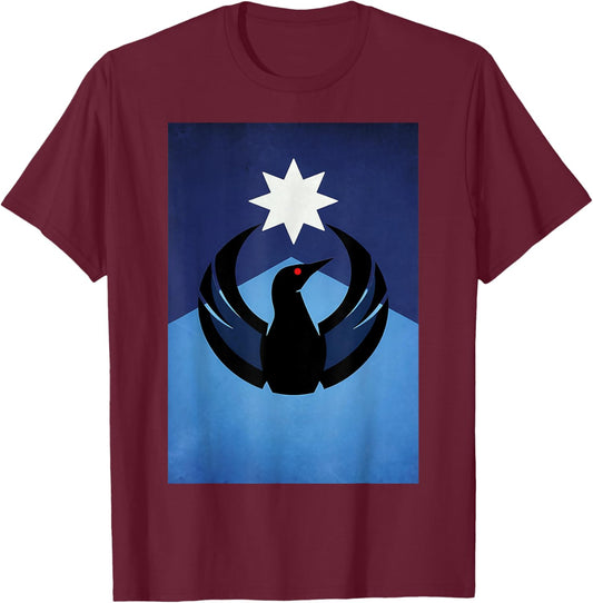 Minnesota Rebel Loon New MN State Flag T-Shirt - T-Shirt | Maroon