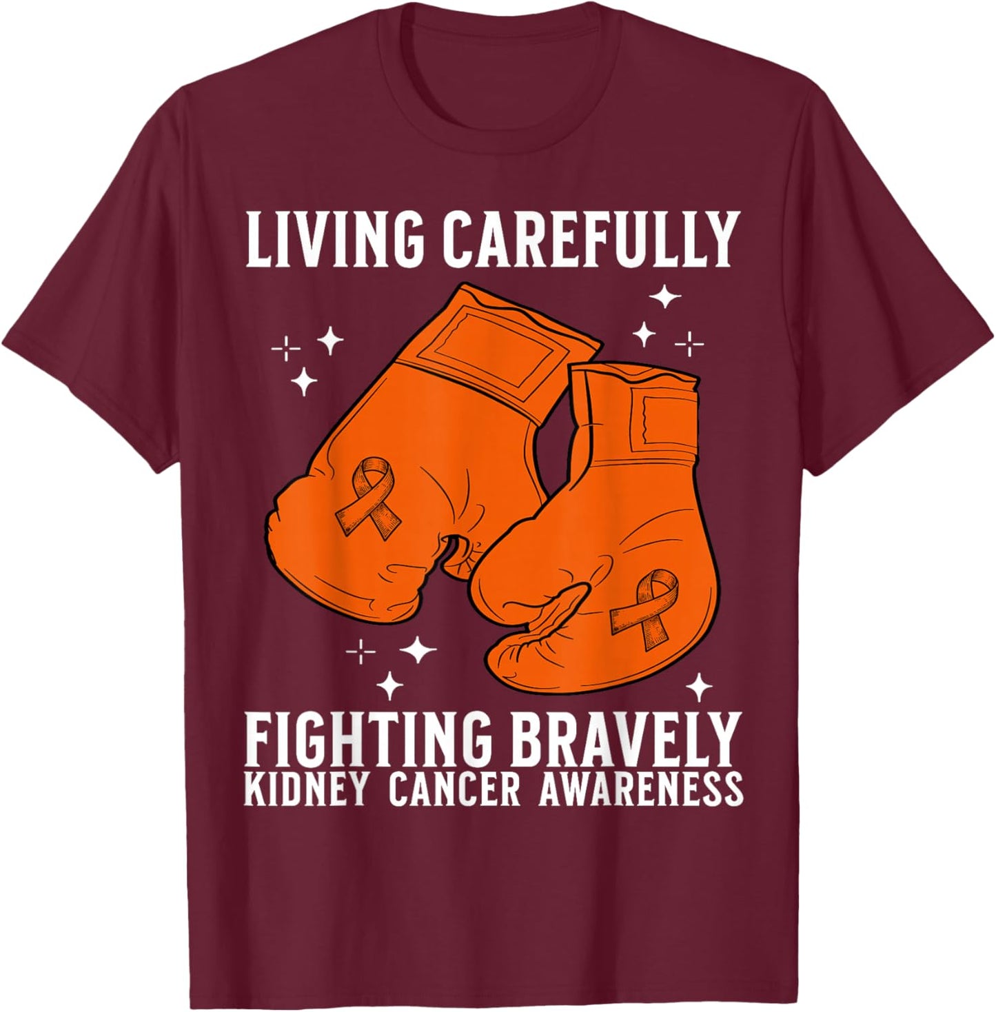 Kidney Cancer Awareness Products Gifts Kidney Cancer Fighter T-Shirt - T-Shirt | Maroon
