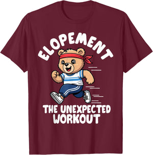 Elopement The Unexpected Workout Retro Autism Awareness T-Shirt - T-Shirt | Maroon