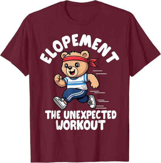 Elopement The Unexpected Workout Retro Autism Awareness T-Shirt - T-Shirt | Maroon