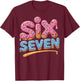 Six Seven Number 67th Sports Player 67 Ice Cream Drip T-Shirt - T-Shirt | Maroon